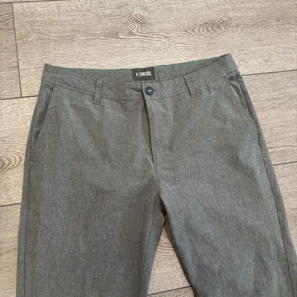 Linksoul Boardwalker Golf Pants Men's Size 34R Gray Stretch 5 Pocket Pants - Picture 3 of 7
